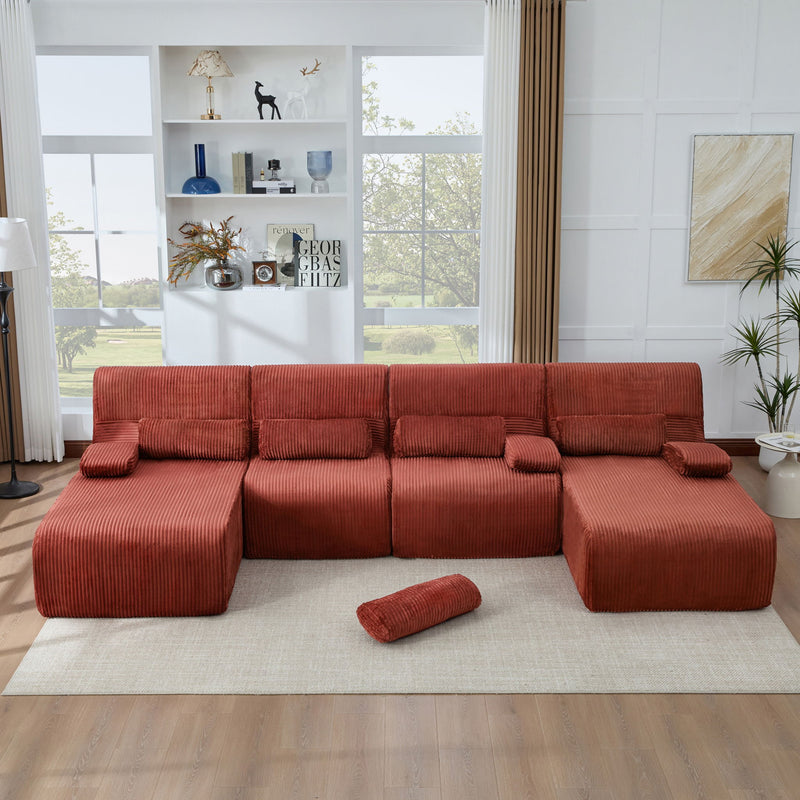 Oversized Sectional Sofa, Living Room Seating With Modular Design