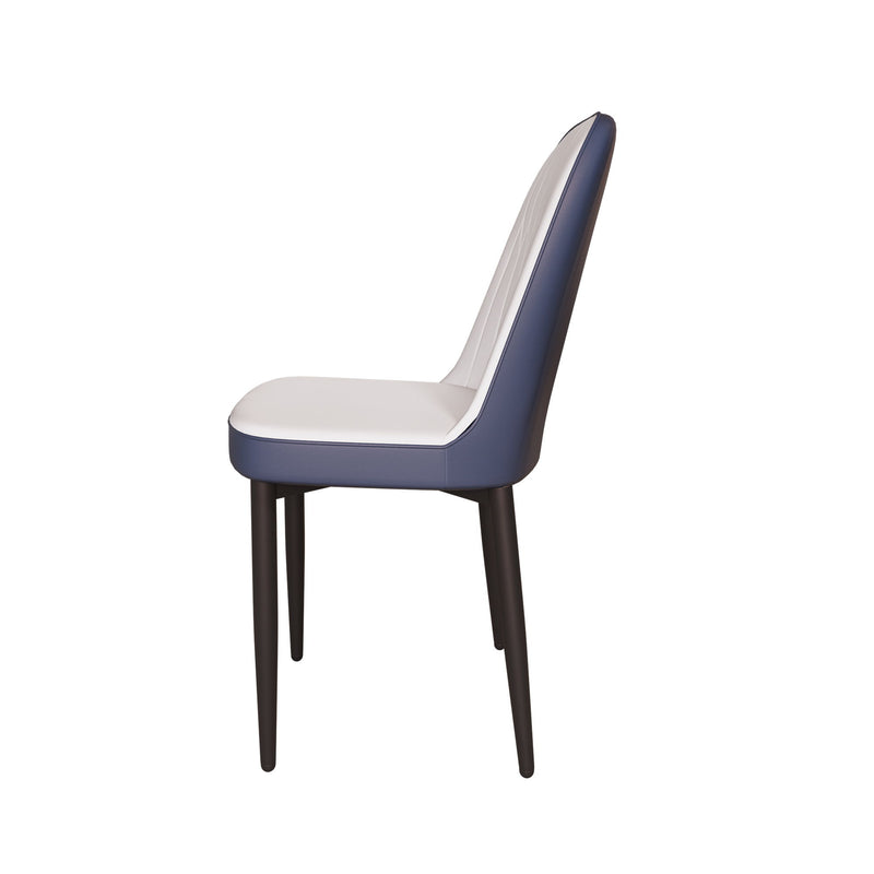 Modern Dining Chair With Cushions And Metal Legs