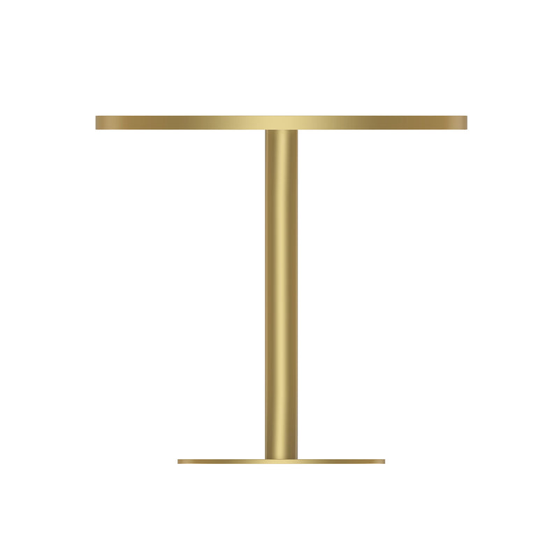 Round Bistro Table - Gold / White