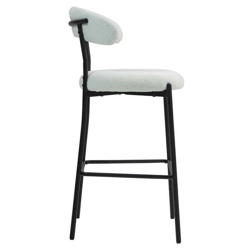 Counter Height Bar Stools With Powder Coating Base And Footrest