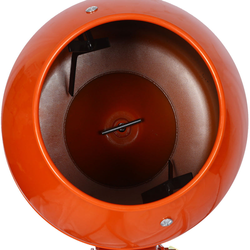 Portable Concrete Mixer With Etl Certificated Copper Motor, Electric Cement Mixer, 5.0 Cu. Ft. - Orange