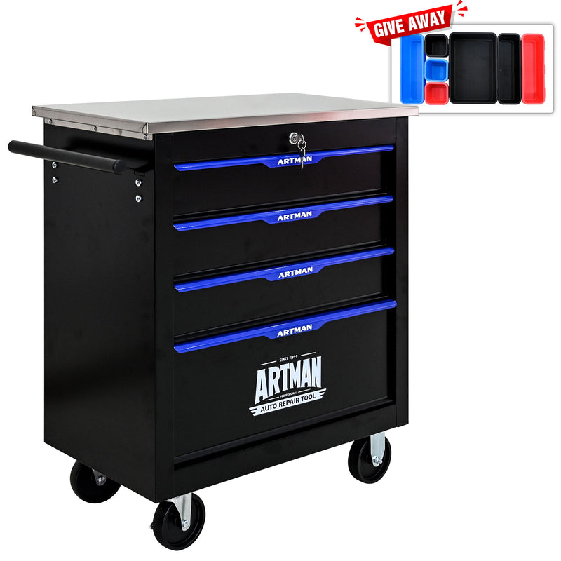 Drawer Multifunctional Tool Cart With Wheels