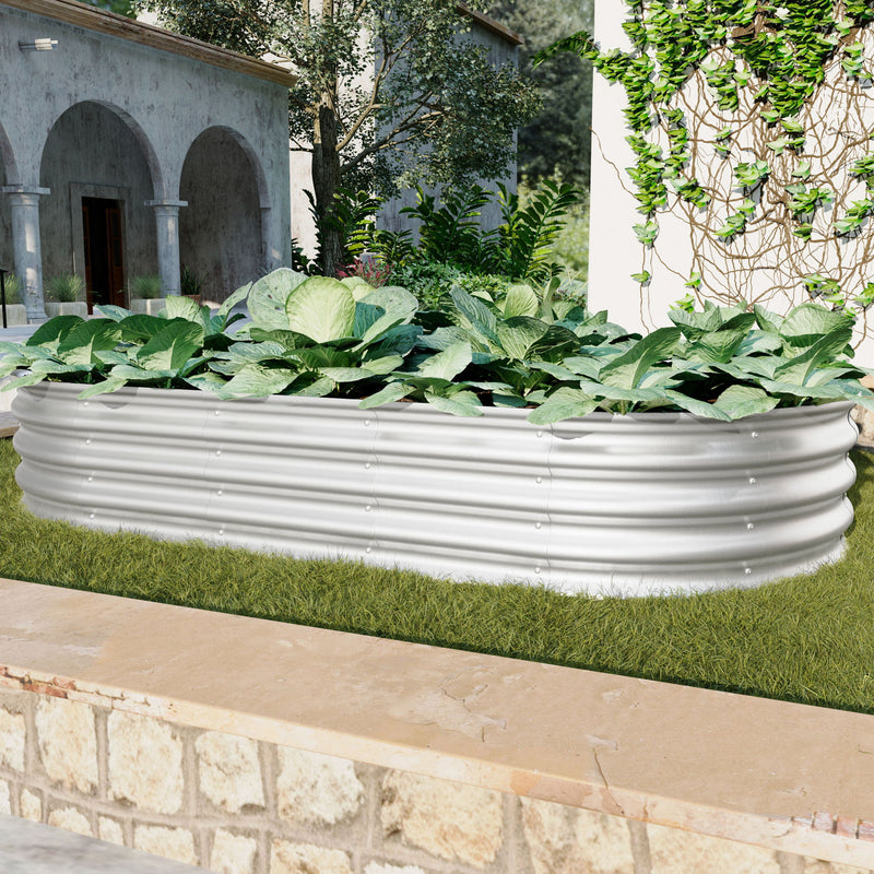 Heavy Duty Galvanized Raised Garden Bed Kit For Vegetables, Flowers & Herbs