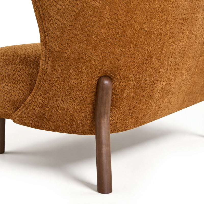 Nordic Chair Laid Back Loveseats With Curved Backres, No Armrests