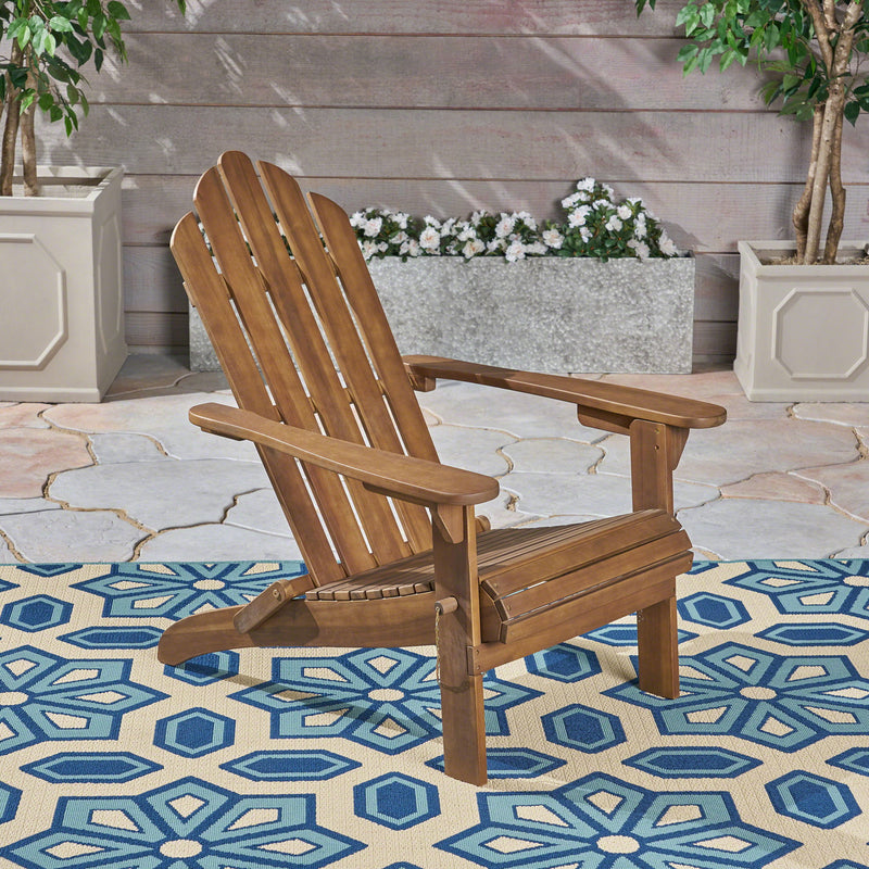 Aurascape - Outdoor Acacia Wood Foldable Adirondack Chair