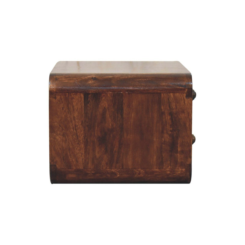 Curved Wall Mounted Bedside Nightstand
