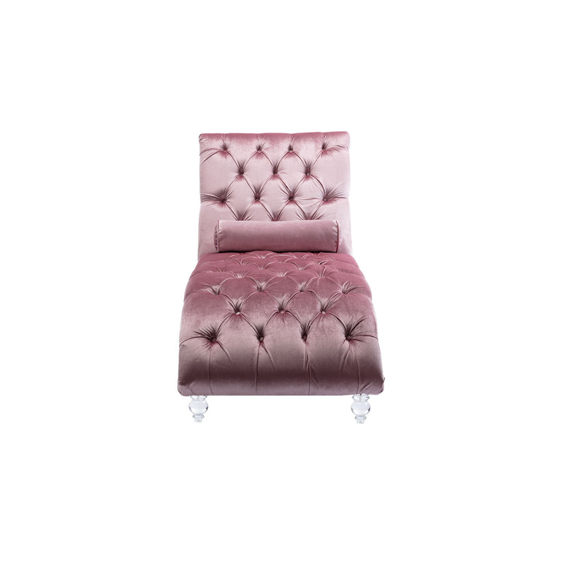 Chaise Lounge Indoor, Button Tufted Upholstered Chaise Lounge Chair With Pillow