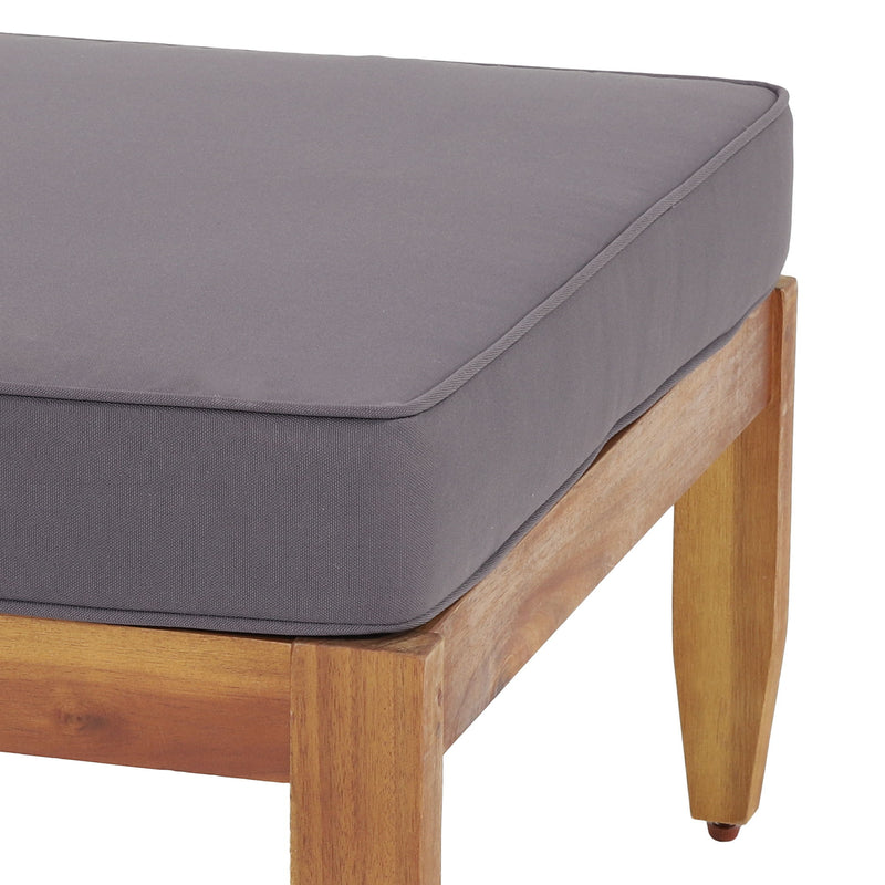 Bianca - Outdoor 3 Seater Sofa Chat Set With Ottoman - Teak