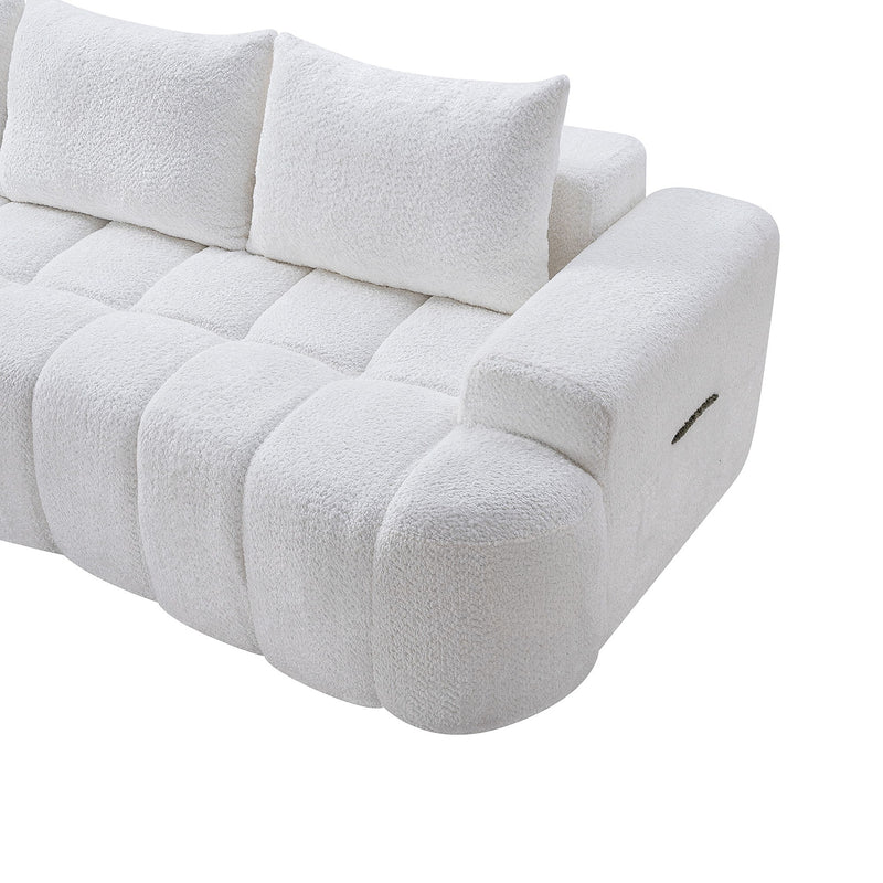 Extra Large Curved Front Compressed Sectional Sofa