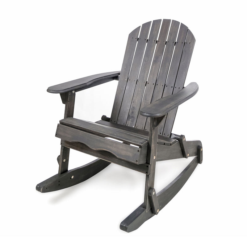 Outdoor Adirondack Rocking Chair With Hand Crafted Details