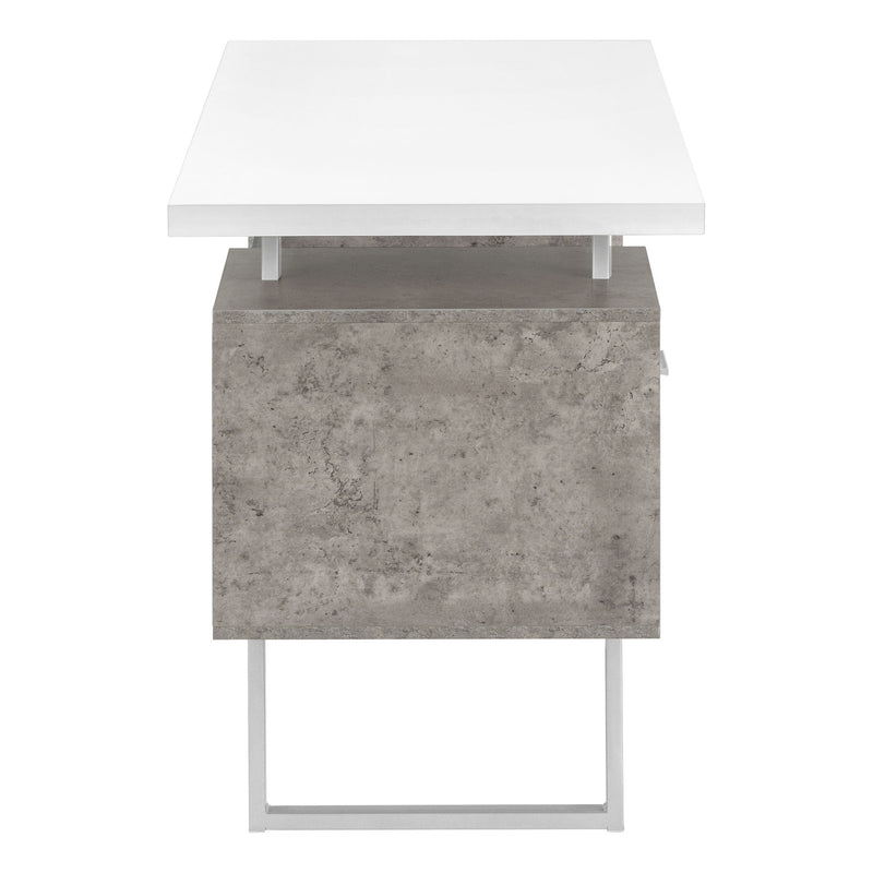Computer Desk For Home Office, Laptop, Left, Right Set - Up, Storage Drawers, Modern - White