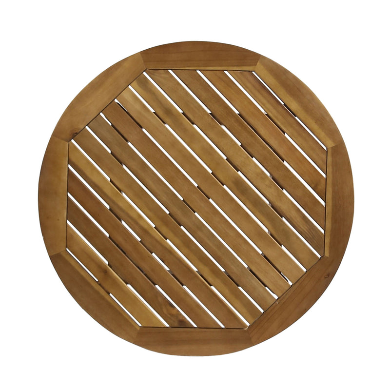 Stamford - Modern Outdoor Bistro Table With Water Resistant - Teak