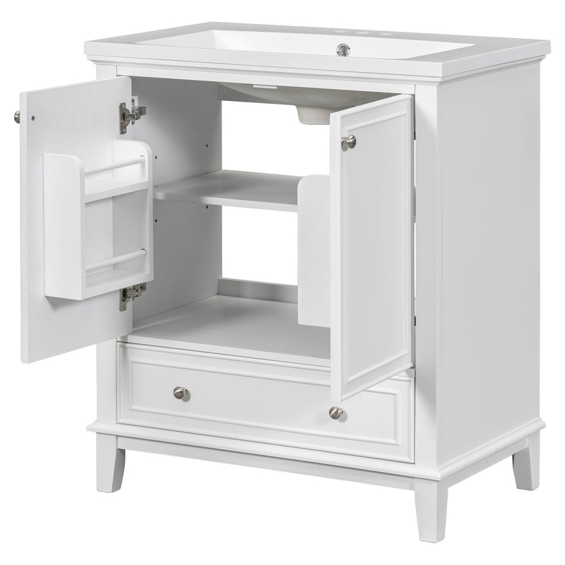 Modern Bathroom Vanity With Sink Combo, Multi Functional Cabinet With Doors And Drawer