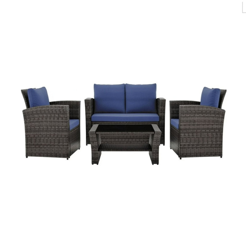 Modern Patio Set With Table And Cushions