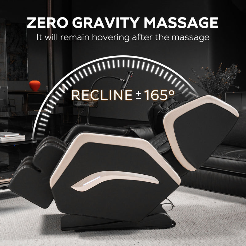 Zero Gravity Massage Chair Recliner With 10 Massage Heads And Full Body Air Pressure - Black