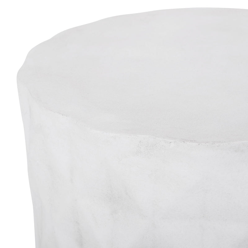 Outdoor Lightweight Concrete, Side Table - Antique White