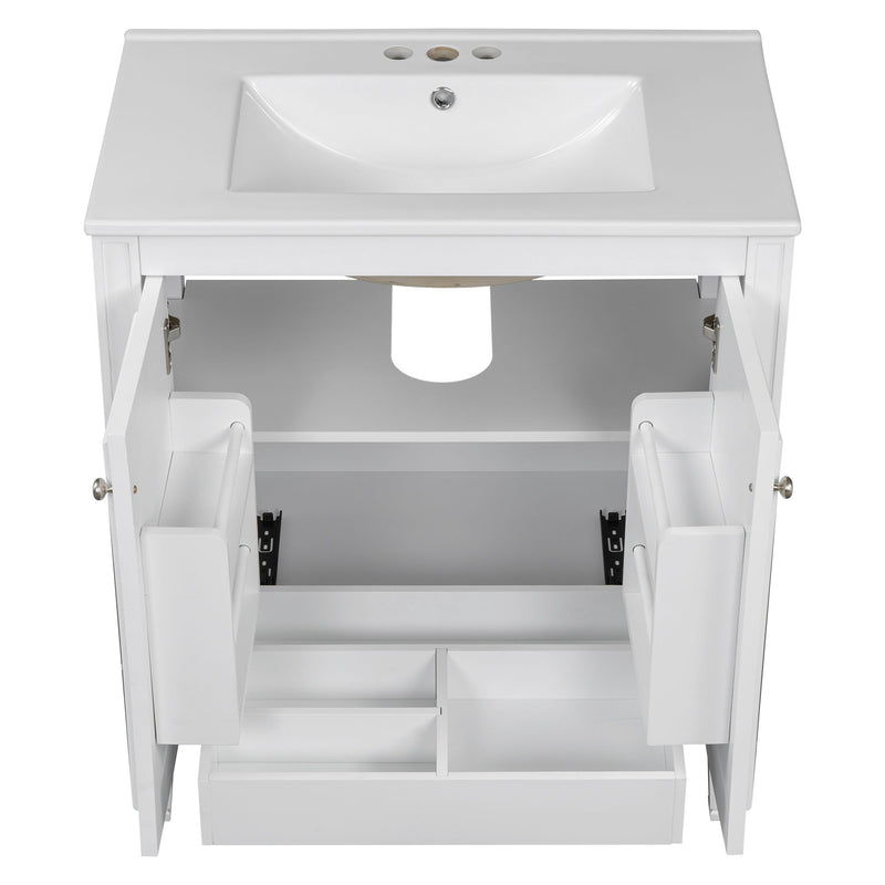 Bathroom Vanity With Sink With 2 Doors And Adjustable Shelf