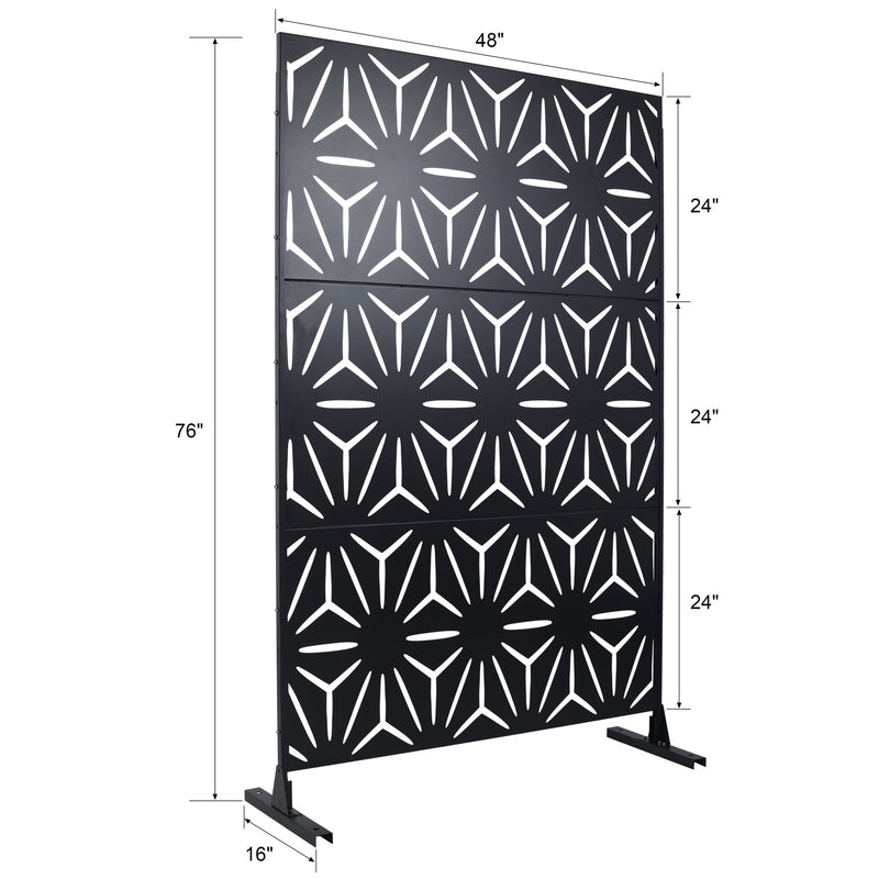 Outdoor & Indoor Metal Privacy Screen, Freestanding Decorative Panels
