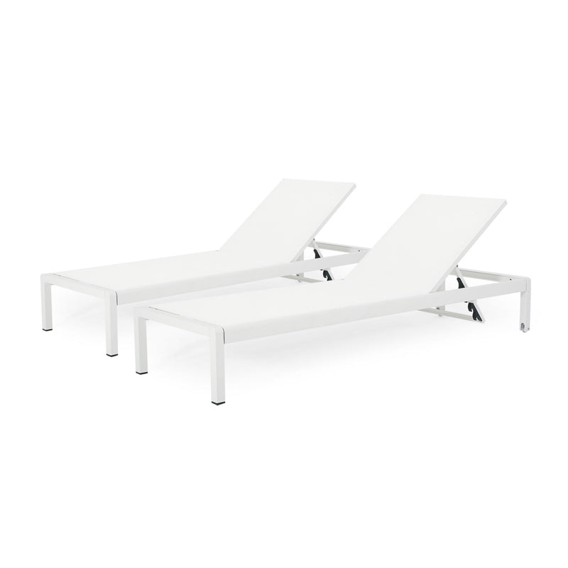 Outdoor Patio Chaise Lounge With 5 Reclining Positions