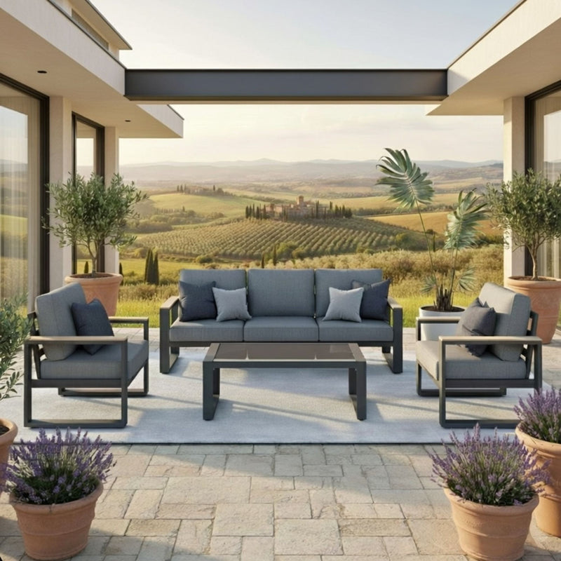 Modern Outdoor Sofa Set With Coffee Table