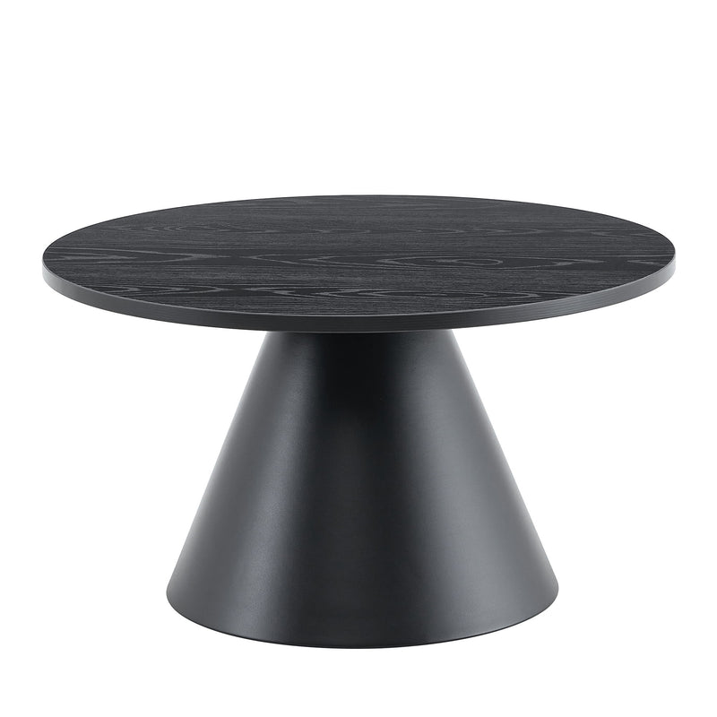 Nesting Coffee Table, Adjustable Foot Pads For Living Room (Set of 2) - Black