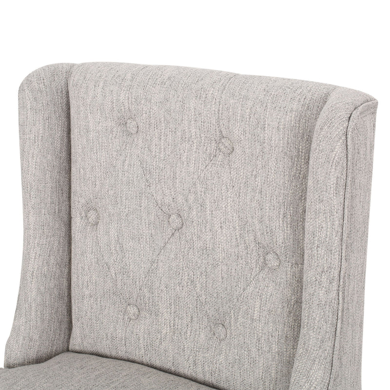 Vienna - Contemporary Fabric Tufted & Wingback Counter Stools (Set of 2)