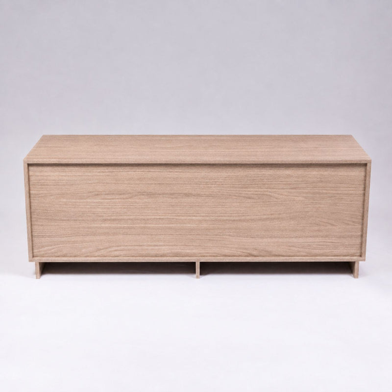 TV Stand For TVs Up To 60" With 2 Doors And 2 Drawers - Natural Walnut