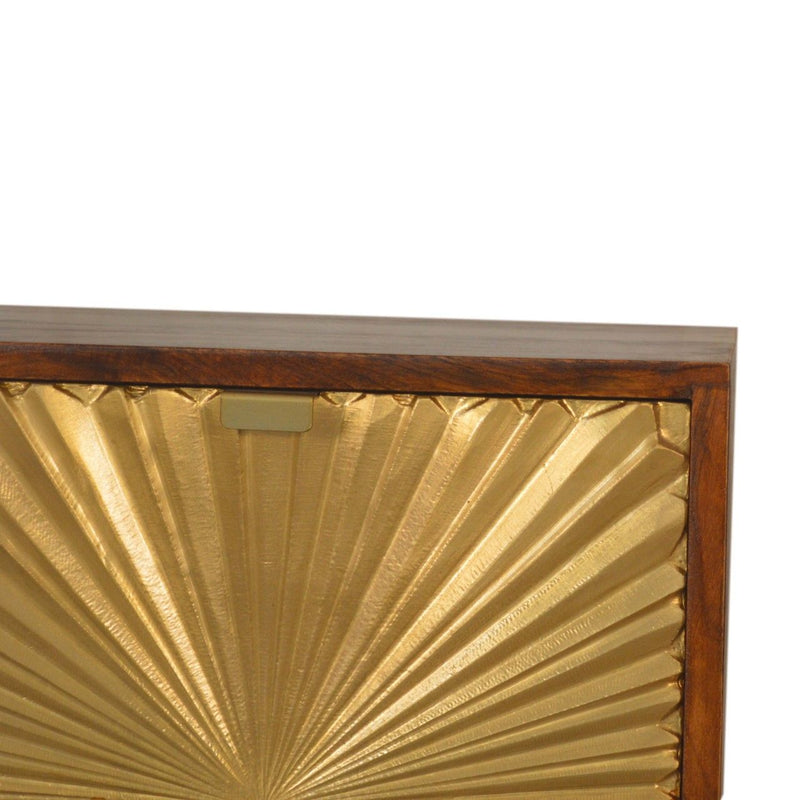 Manila - Nightstand - Brown / Gold