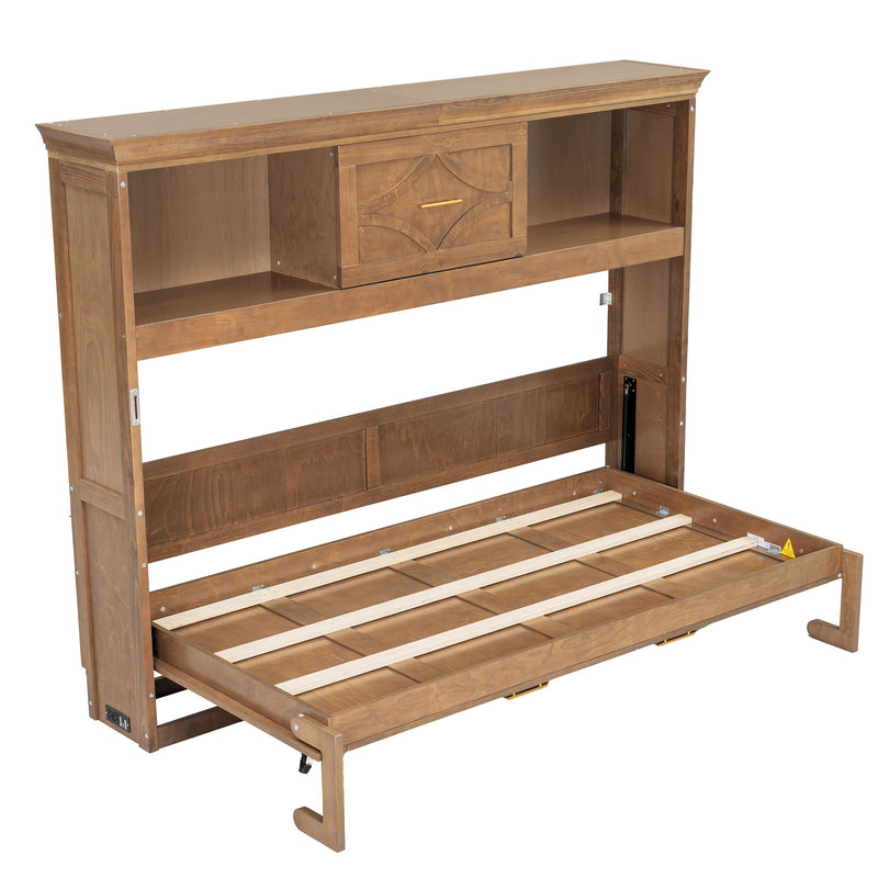 Murphy Bed With Charging Station And Drawer
