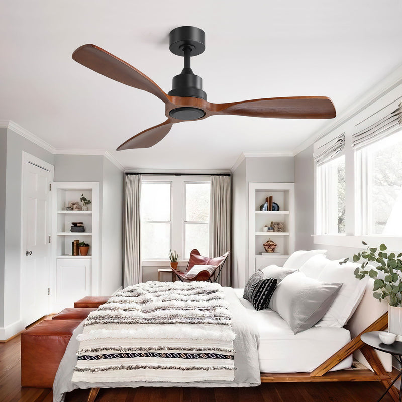 48" Ceiling Fan With 3 Blades, Remote Control Reversible DC Motor For Living Room