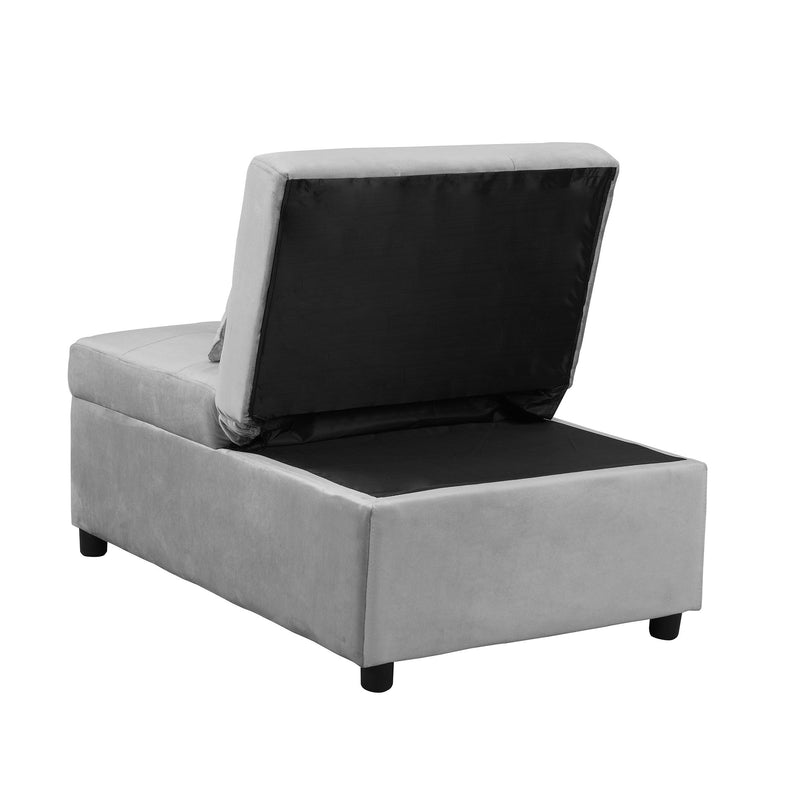 Folding Ottoman Sofa Bed - Gray