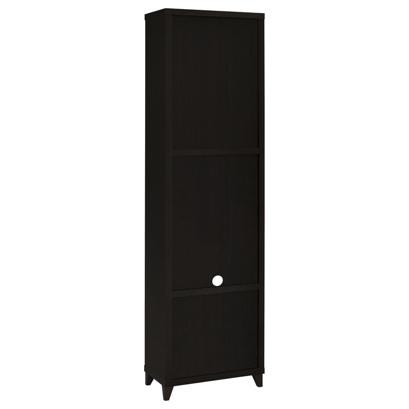 Media Tower With And Drawer With Adjustable Shelves Handles - Brown