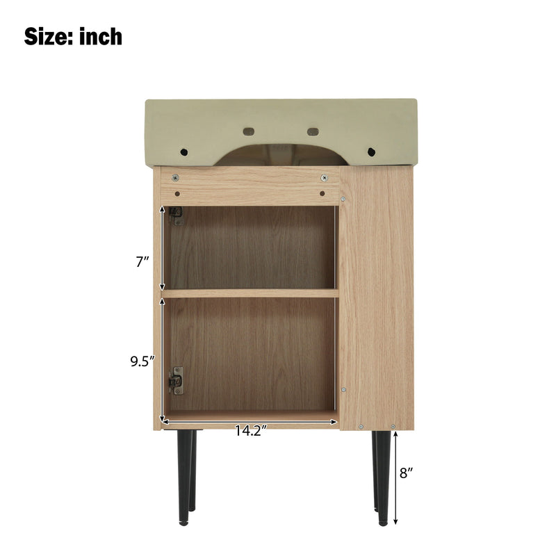 Bathroom Vanity, Combo Cabinet, Bathroom Storage Cabinet, Single Ceramic Sink