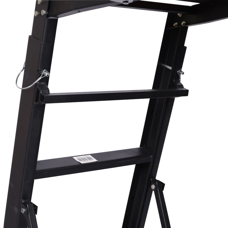 Heavy Duty Foldable Rolling Engine Top Creeper With Padded Deck And Locking Casters - Black