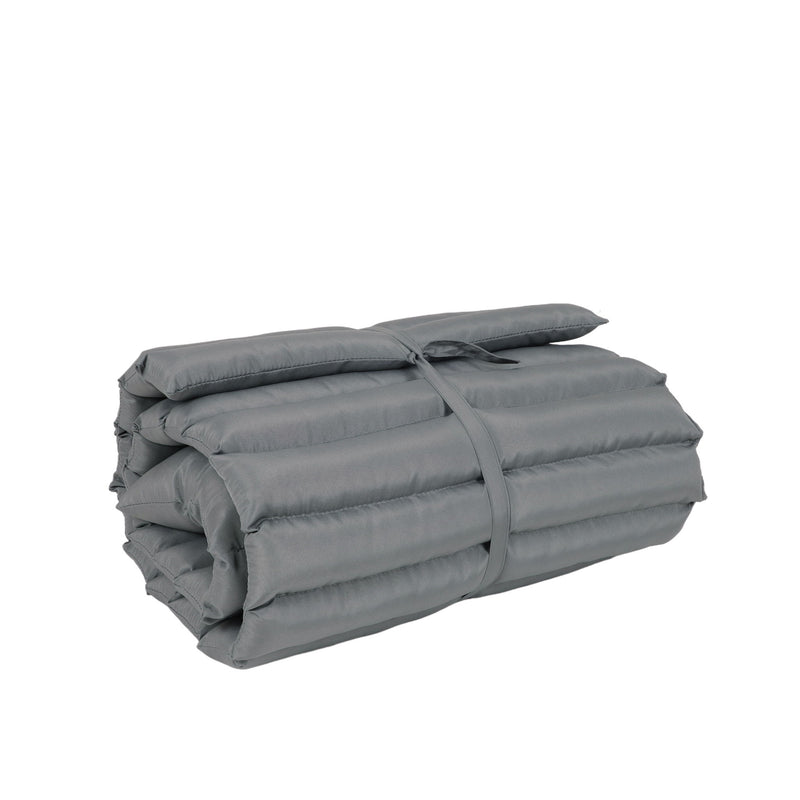 2 Piece Outdoor Chaise Lounge Chair Cushion Set, Polyester Replacement Seat Pads - Gray