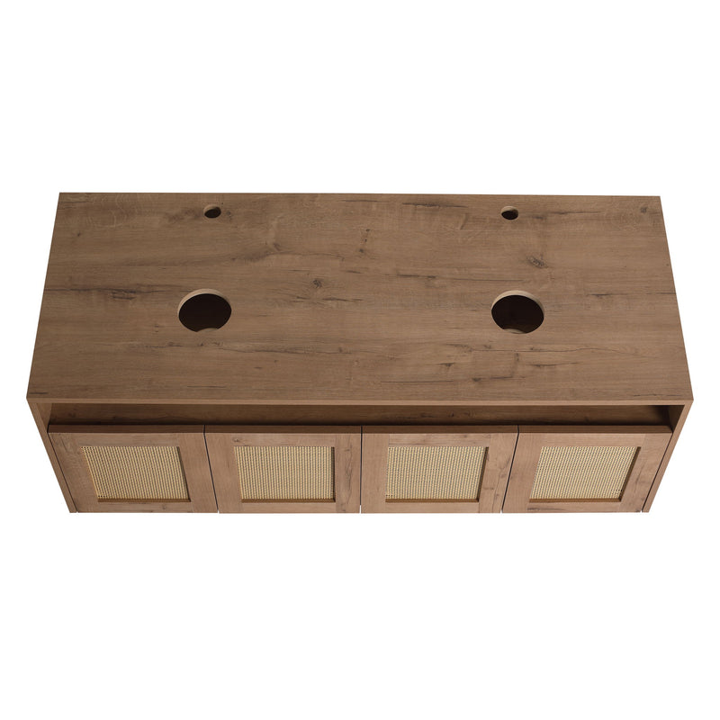 Bathroom Vanity & Art Sink, 2 Soft Close Doors, Float Mounting Design