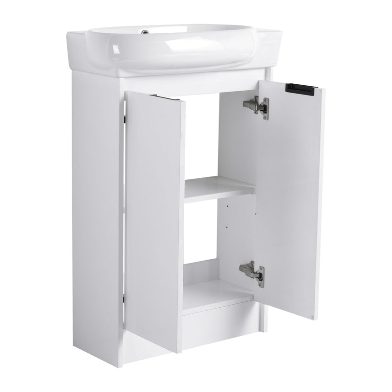 Freestanding Bathroom Vanity & Sink, Soft Close Doors