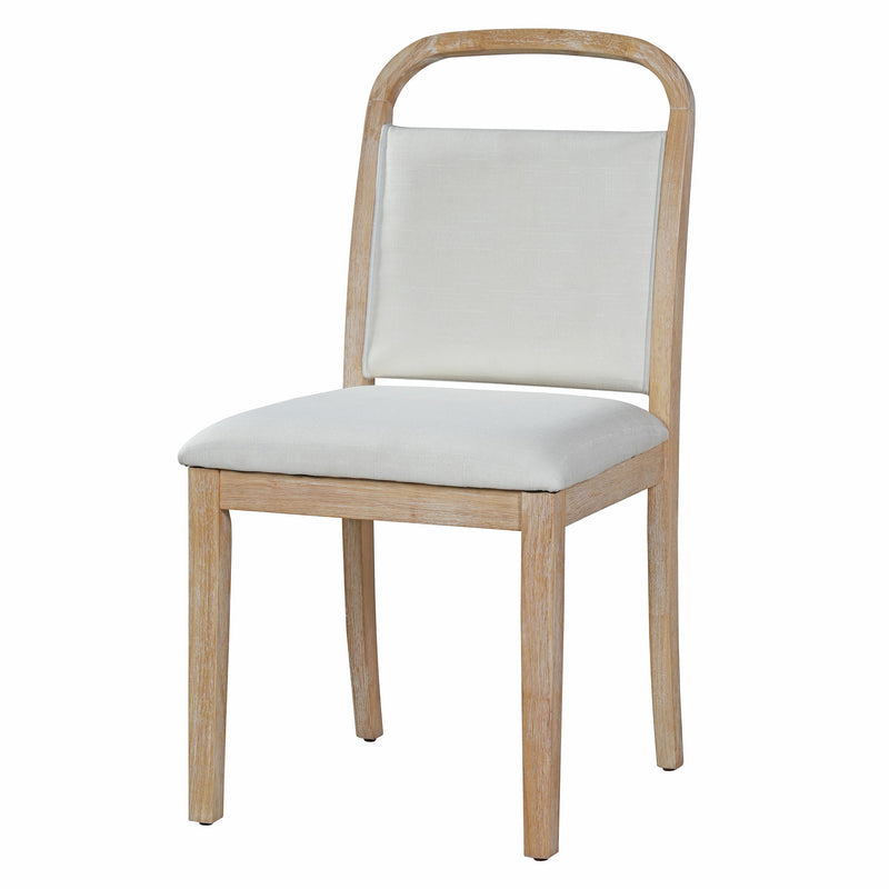 Farmhouse Dining Set With 4 Upholstered Chairs & 1 Bench