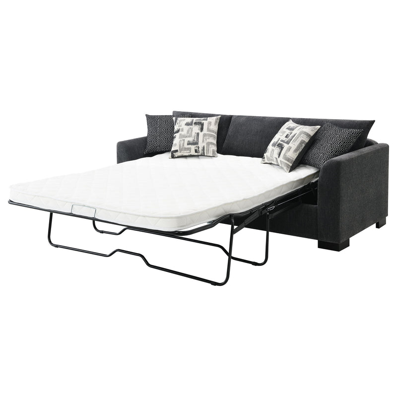 Pacheco - Upholstered Sleeper Sectional Chaise Sofa With Pocket Coils And Reversible Cushions - Dark Gray