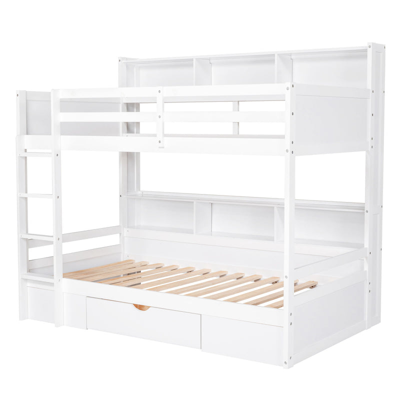 Carolee - Twin Size Bunk Bed With Built-In Shelves