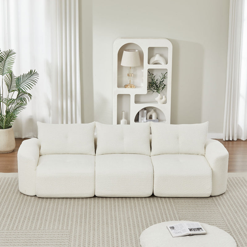3 Seater With Thickened Armrests Sofa For Living Room