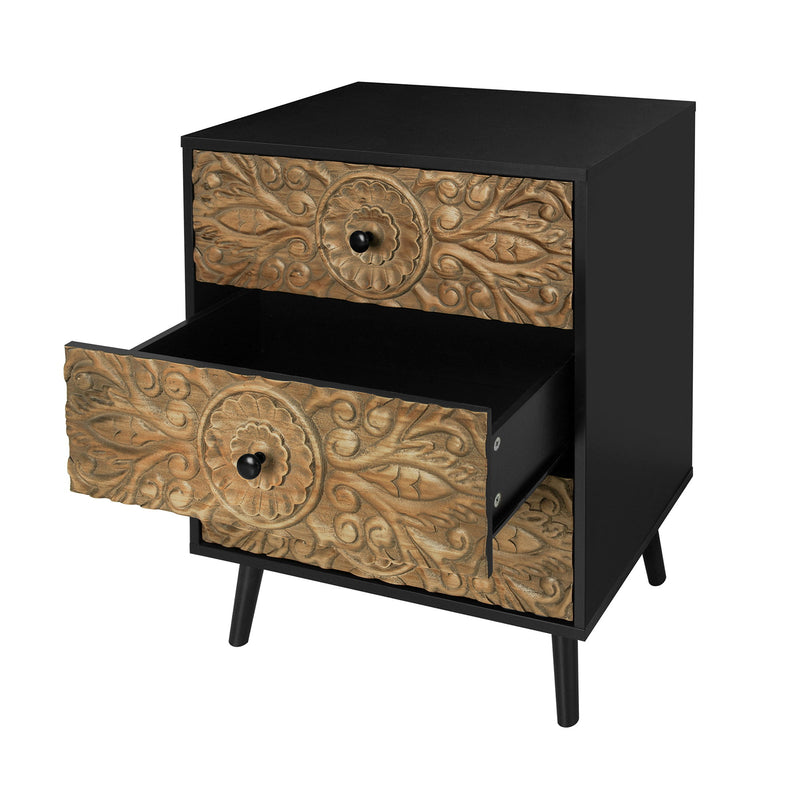 3 Drawer Cabinet, Suitable For Bedroom - Black