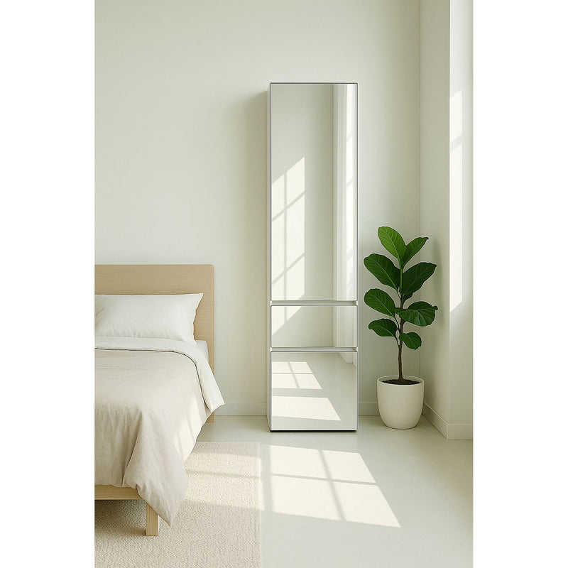 Elise - Modular Closet System With Mirror - White