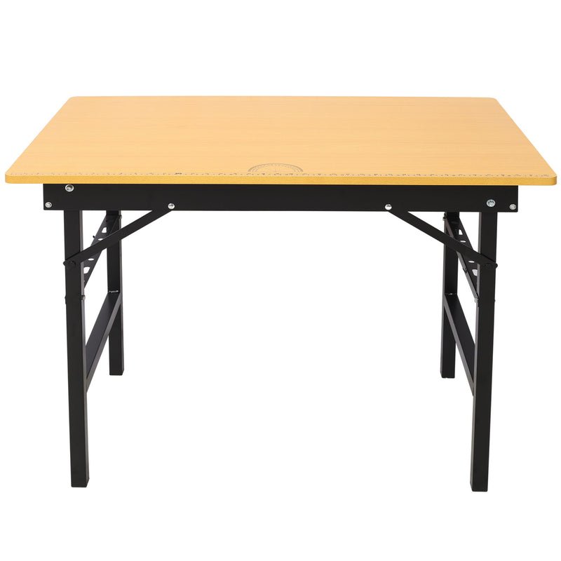 Portable Folding Work Table With Measuring Tape And Angle Finder Steel - Black
