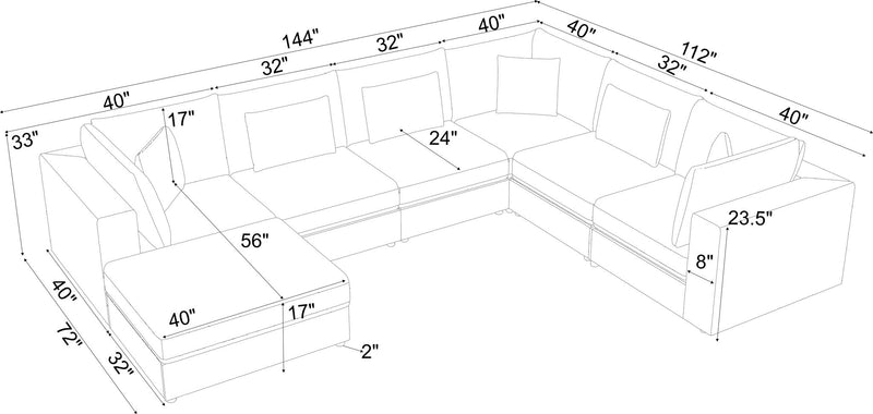 Upholstered Modular Sectional & Custom Configuration