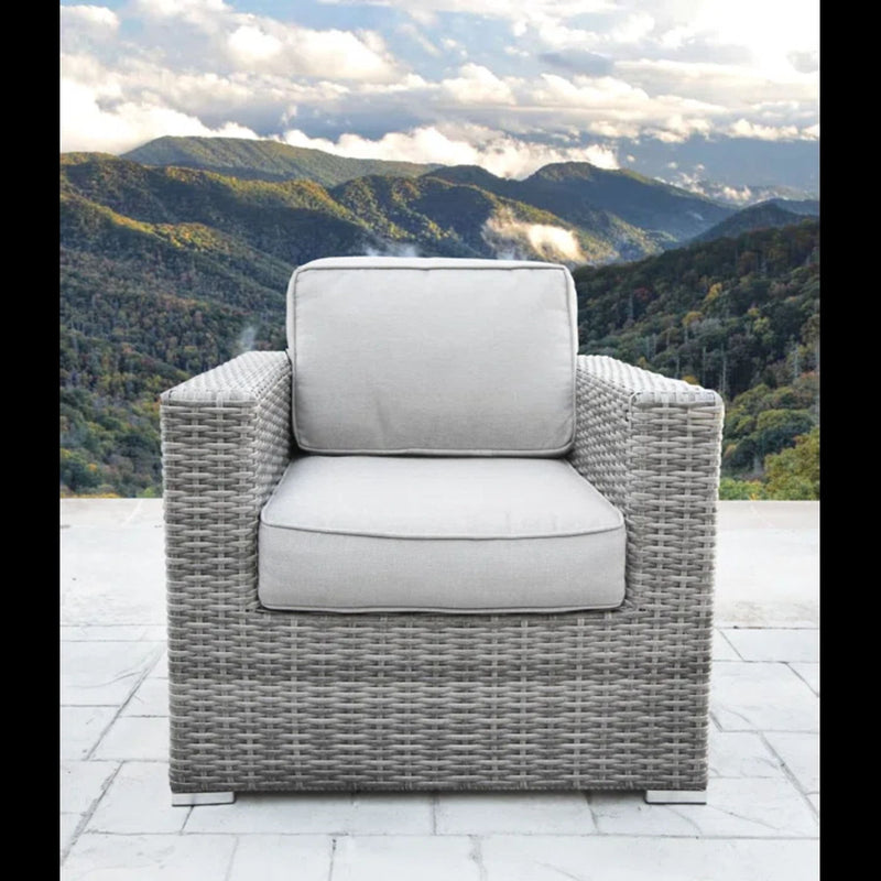 2 Person Seating Set With Cushions - Gray / Gray Mix
