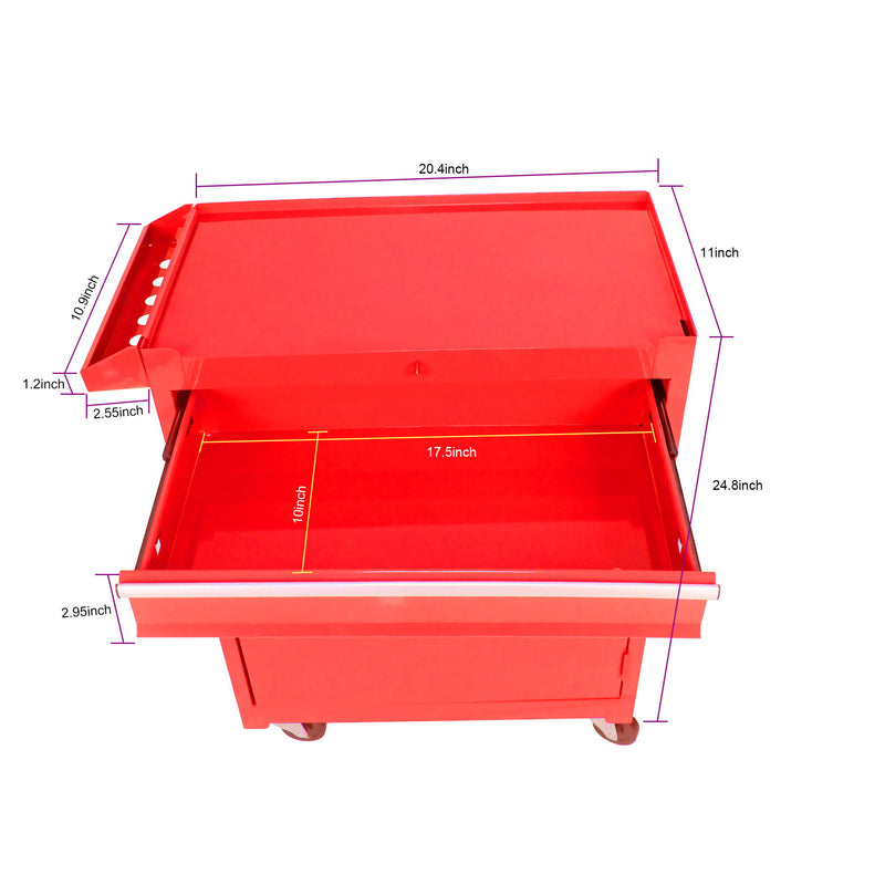 High Capacity Rolling Tool Chest With Wheels And Drawers, Storage Cabinet