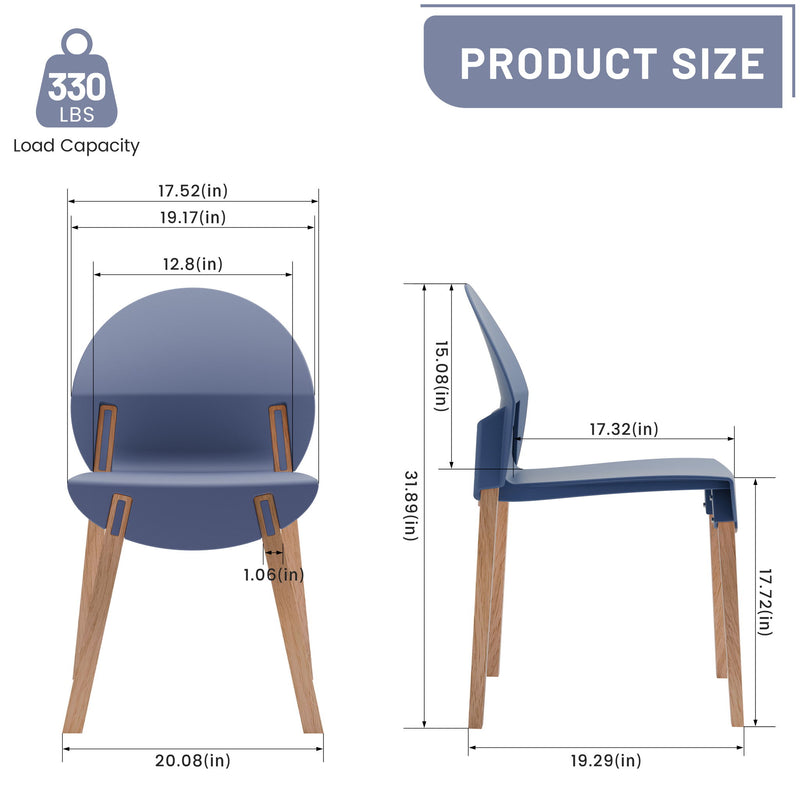 4 Piece Set Of Single Chairs With A Design Combining Modern And Traditional Elements