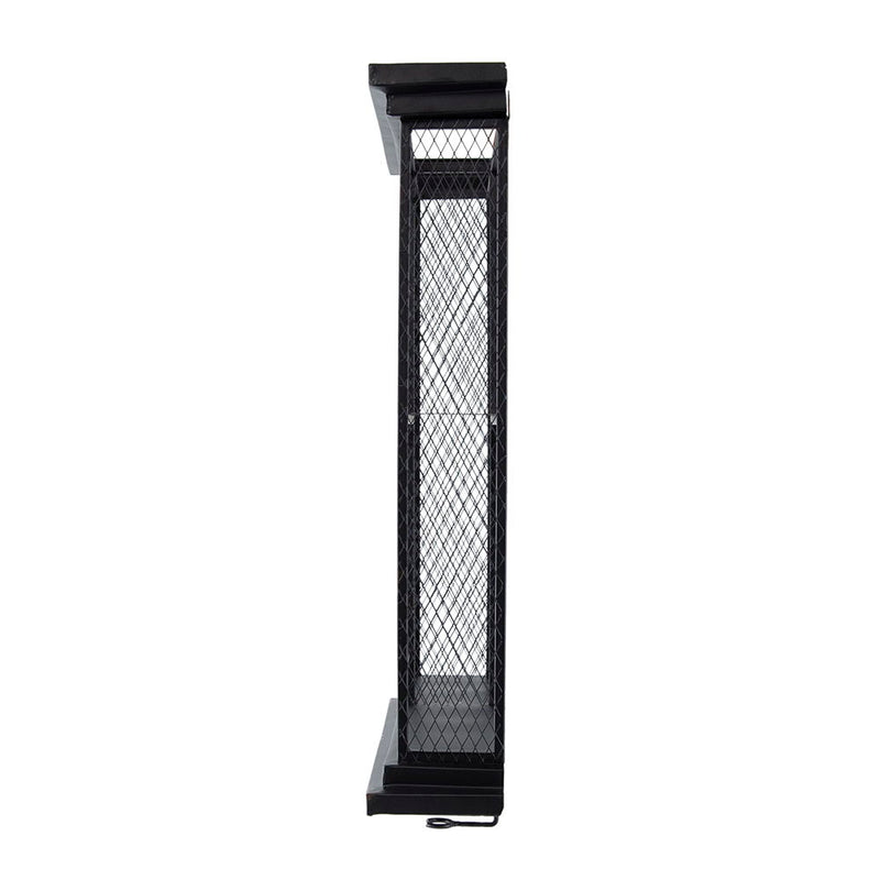 Floating Wine Bar Shelf With Glass Holder And Display Shelves - Black
