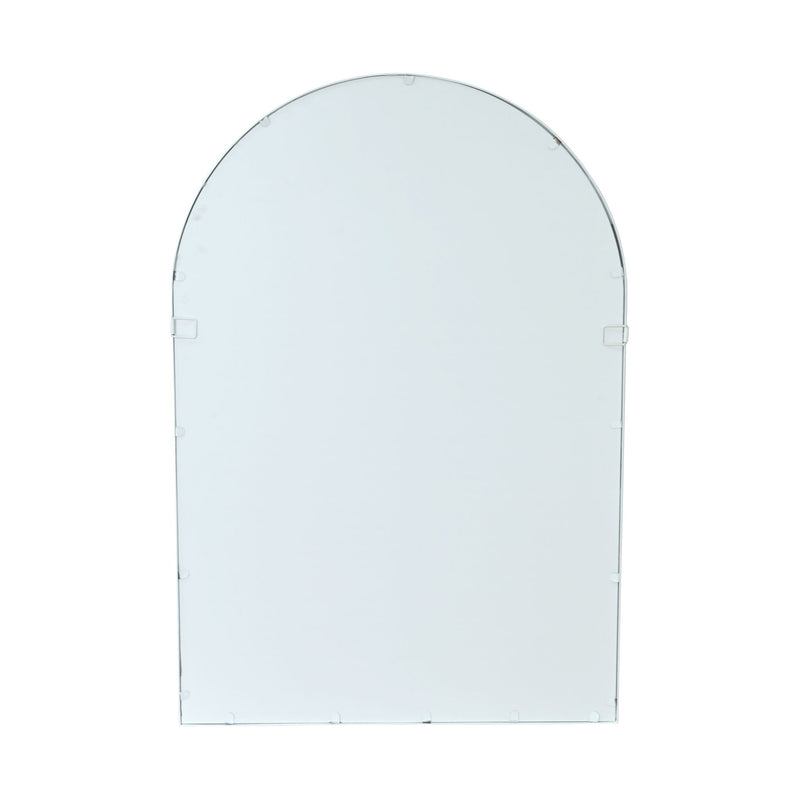 Handmade Arched Mirror, Windows Design For Entryway - White